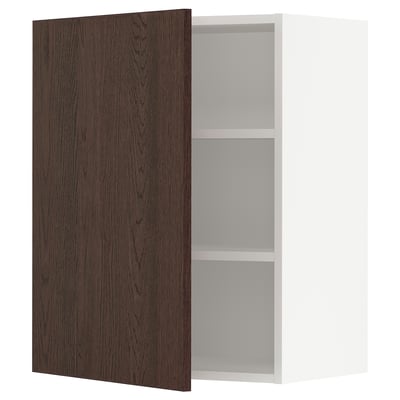 SEKTION Wall cabinet, white/Sinarp brown, 24x15x30 "