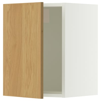 SEKTION Wall cabinet, white/Sinarp oak veneer, 15x15x20 "
