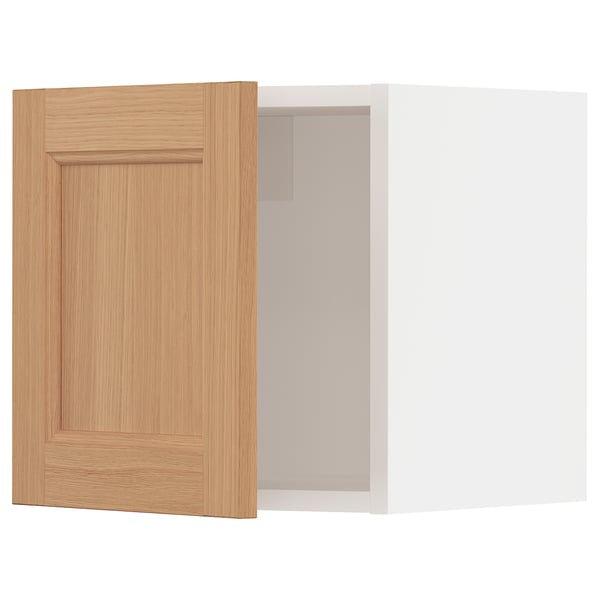SEKTION Wall cabinet, white/Vedhamn oak, 15x15x15 "