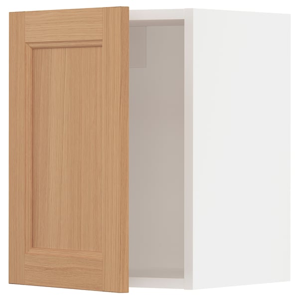 SEKTION Wall cabinet, white/Vedhamn oak, 15x15x20 "