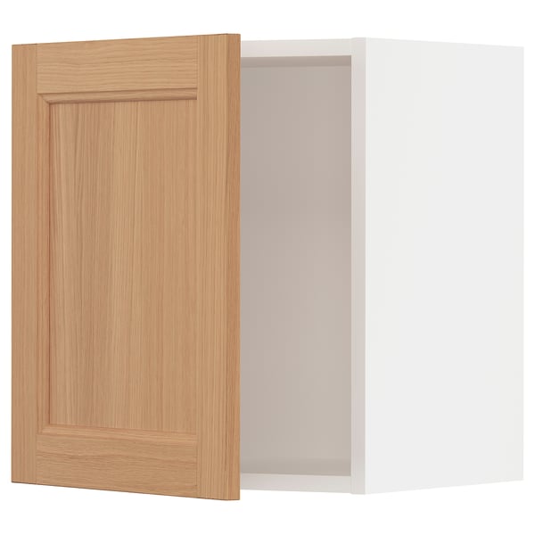 SEKTION Wall cabinet, white/Vedhamn oak, 18x15x20 "