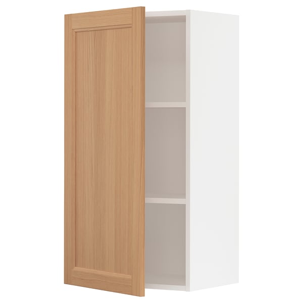 SEKTION Wall cabinet, white/Vedhamn oak, 21x15x40 "