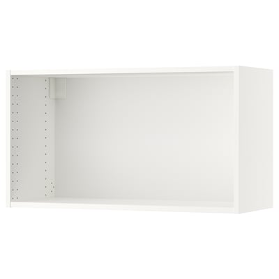 SEKTION: white kitchen wall cabinet, square shape, simple design, adjustable shelves.