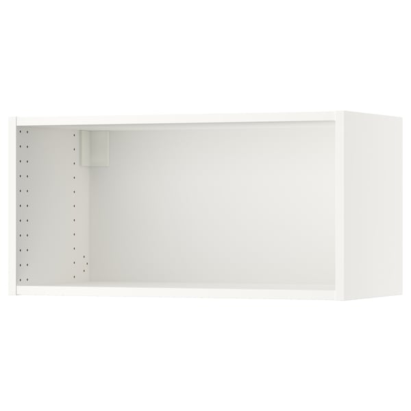 White SEKTION wall kitchen cabinet; rectangular shape, single open space.