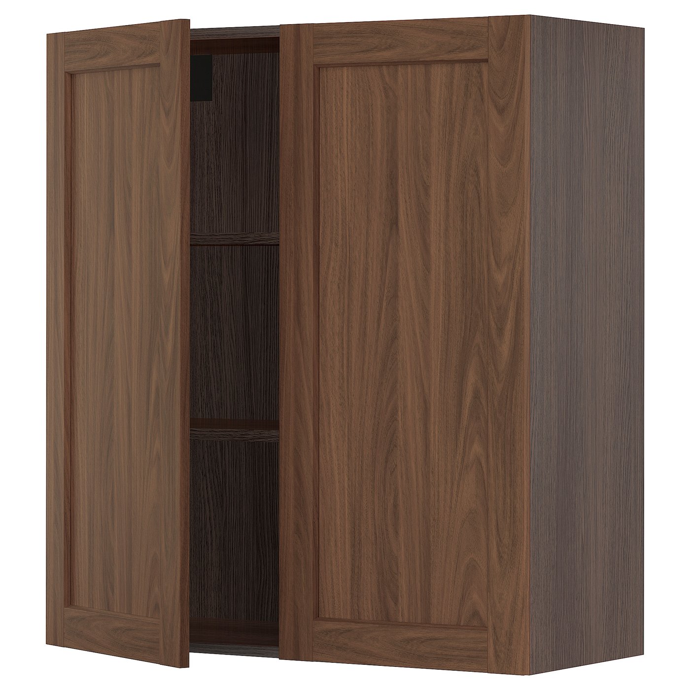 SEKTION Wall with 2 doors, brown Enköping/brown walnut effect