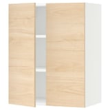 SEKTION Wall cabinet with 2 doors, white/Askersund light ash effect, 24x15x30 "