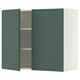 SEKTION Wall cabinet with 2 doors, white/Aspudden dark gray-green, 36x15x30 "