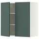SEKTION Wall cabinet with 2 doors, white/Aspudden dark gray-green, 30x15x30 "
