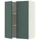 SEKTION Wall cabinet with 2 doors, white/Aspudden dark gray-green, 30x15x40 "