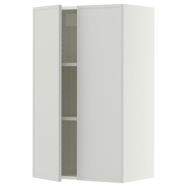 SEKTION Wall cabinet with 2 doors, white/Aspudden light gray, 24x15x40 "
