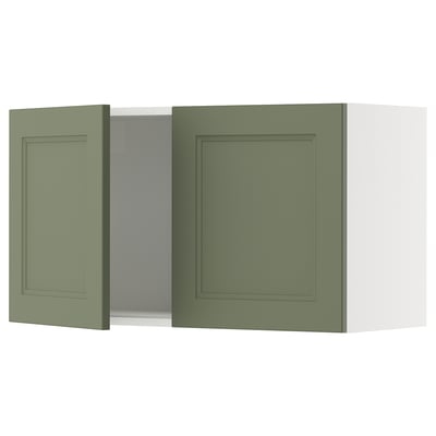 SEKTION Wall cabinet with 2 doors, white/Axstad gray-green, 36x15x20 "