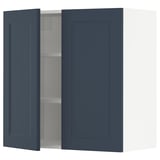 SEKTION Wall cabinet with 2 doors, white Axstad/matte blue, 30x15x30 "
