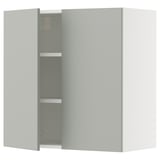 SEKTION Wall cabinet with 2 doors, white/Havstorp light gray, 30x15x30 "