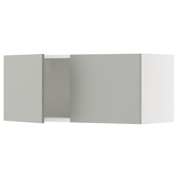 SEKTION Wall cabinet with 2 doors, white/Havstorp light gray, 36x15x15 "