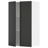 SEKTION Wall cabinet with 2 doors, white/Nickebo matt anthracite, 24x15x40 "