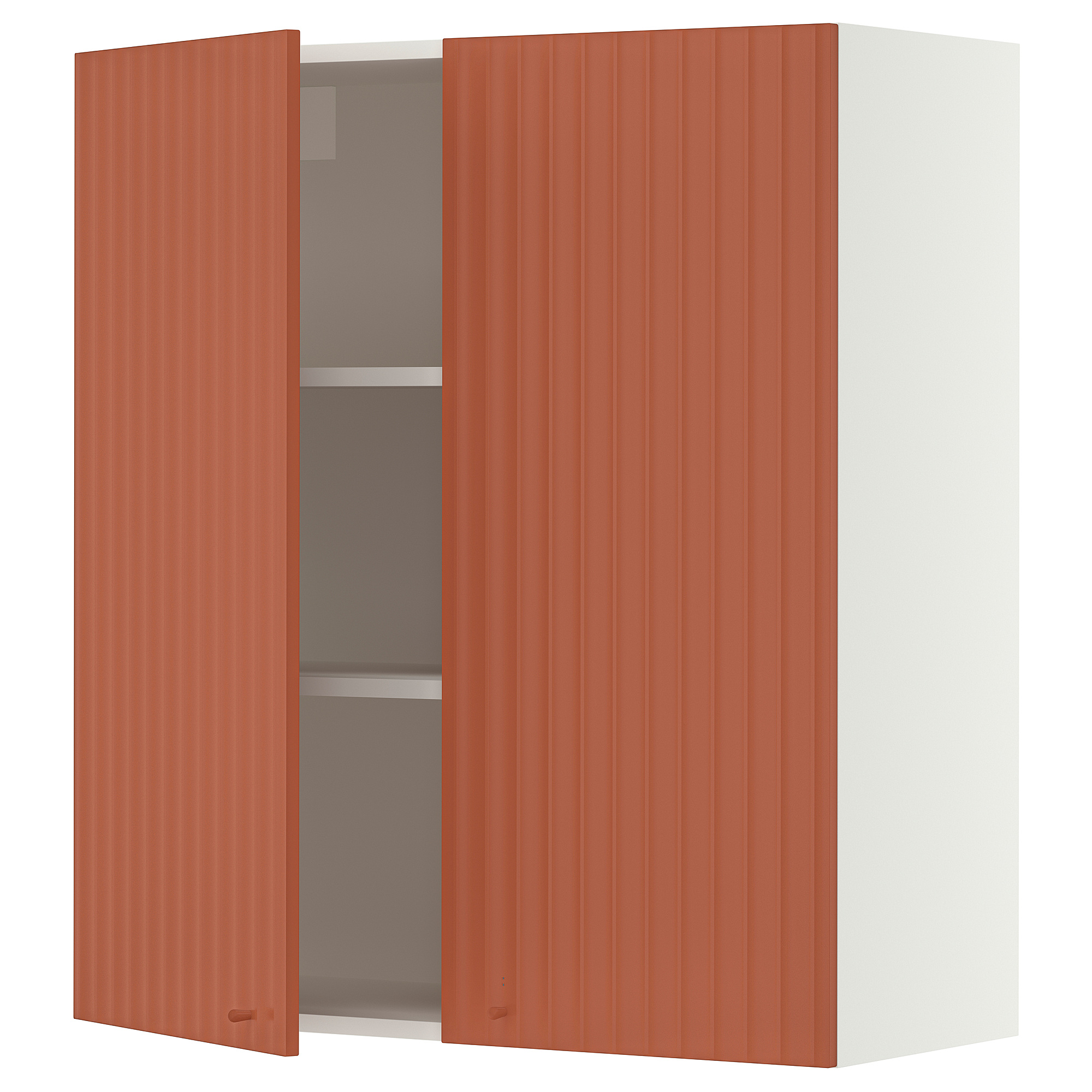 SEKTION Wall cabinet with 2 doors, white/Terrsjö red-brown wave pattern, 36x15x40 "