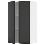 SEKTION Wall cabinet with 2 doors, white/Upplöv matt anthracite, 24x15x40 "