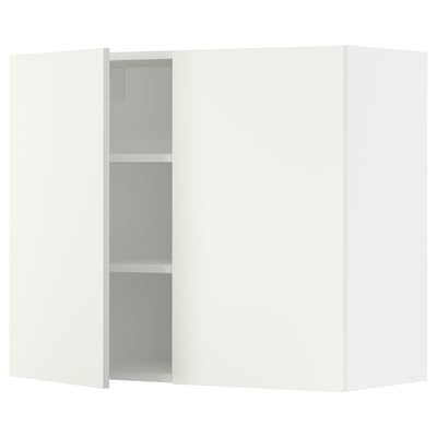 SEKTION Wall cabinet with 2 doors, white/Vallstena white, 36x15x30 "