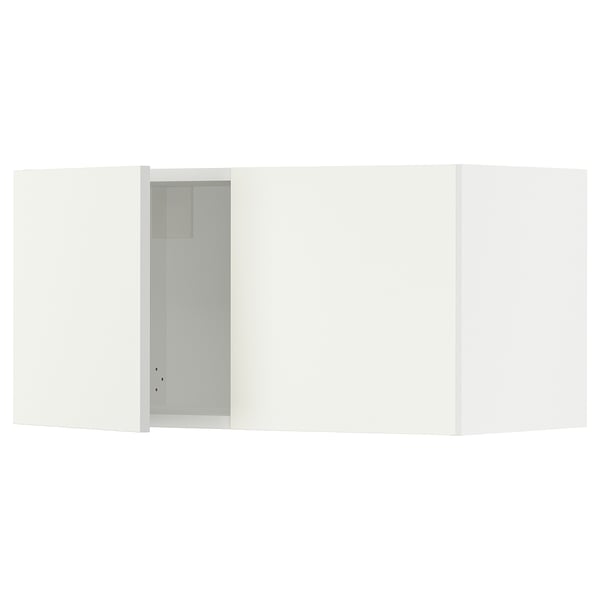 SEKTION Wall cabinet with 2 doors, white/Vallstena white, 30x15x15 "