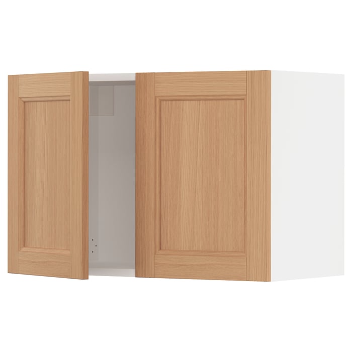 SEKTION wall with 2 doors, white/Vedhamn oak, 76x37x51 cm