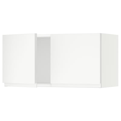 SEKTION Wall cabinet with 2 doors, white/Voxtorp matt white, 30x15x15 "