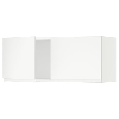 SEKTION Wall cabinet with 2 doors, white/Voxtorp matt white, 36x15x15 "