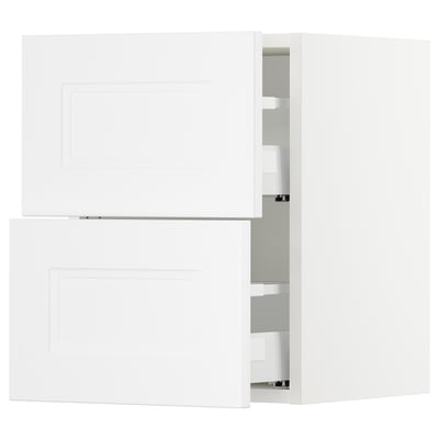 SEKTION Wall cabinet with 2 drawers, white Maximera/Axstad matt white, 15x15x20 "