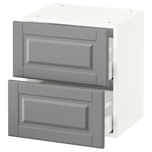 SEKTION Wall cabinet with 2 drawers, white Maximera/Bodbyn gray, 18x15x20 "