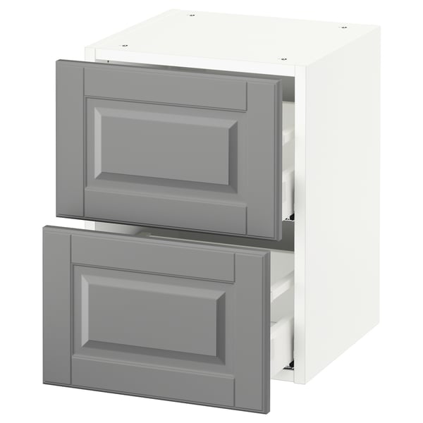 SEKTION Wall cabinet with 2 drawers, white Maximera/Bodbyn gray, 15x15x20 "