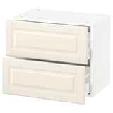 SEKTION Wall cabinet with 2 drawers, white Maximera/Bodbyn off-white, 24x15x20 "