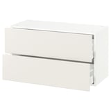 SEKTION Wall cabinet with 2 drawers, white Maximera/Veddinge white, 36x15x20 "