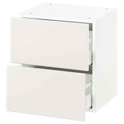 SEKTION Wall cabinet with 2 drawers, white Maximera/Veddinge white, 18x15x20 "