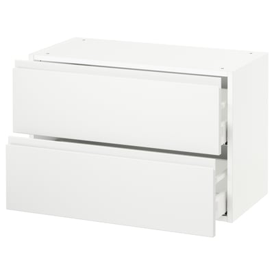 SEKTION Wall cabinet with 2 drawers, white Maximera/Voxtorp matt white, 30x15x20 "