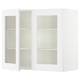 SEKTION Wall cabinet with 2 glass doors, white/Axstad matt white, 36x15x30 "
