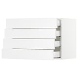 SEKTION Wall cabinet with 4 drawers, white Maximera/Axstad matt white, 30x15x20 "