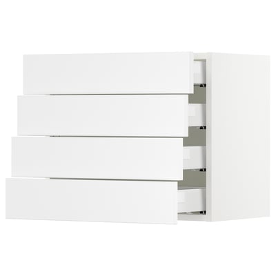 SEKTION Wall cabinet with 4 drawers, white Maximera/Axstad matt white, 24x15x20 "