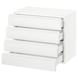 SEKTION Wall cabinet with 4 drawers, white Maximera/Voxtorp matt white, 24x15x20 "