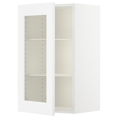 SEKTION Wall cabinet with glass door, white/Axstad matt white, 18x15x30 "