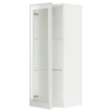 SEKTION Wall cabinet with glass door, white/Hejsta white clear glass, 15x15x40 "