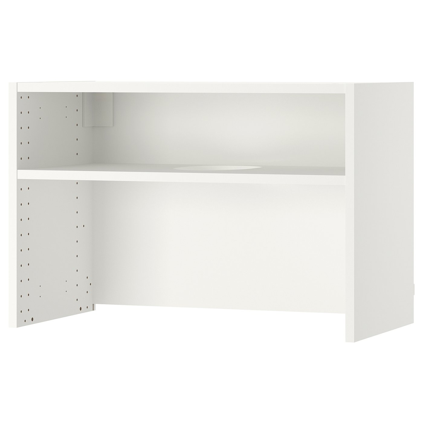 SEKTION wall cb f extractor hood w shelf, white, 76x38x51 cm