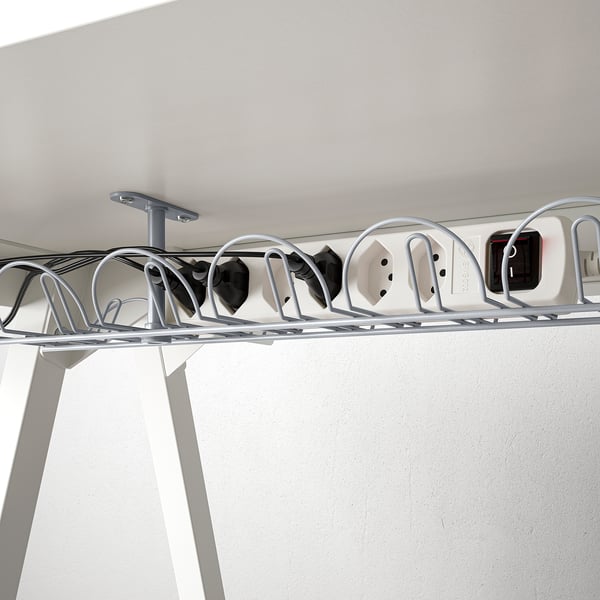 SIGNUM Cable management, horizontal, silver color, 27 ½ "