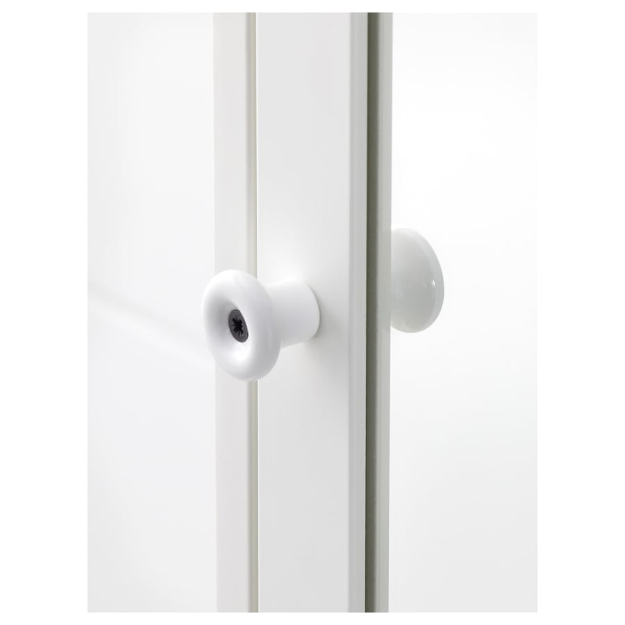 SILVERÅN High cabinet with mirror door, white, 153/4x97 ...