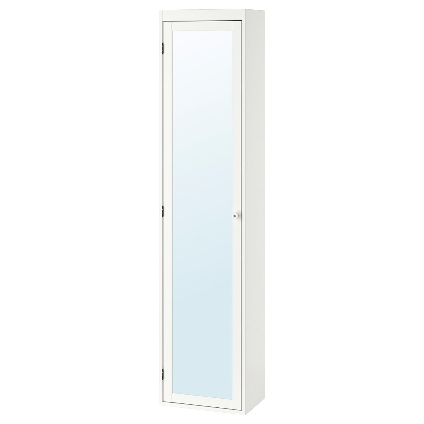 SILVERÅN High with mirror door, white, 153/4x97/8x673/4