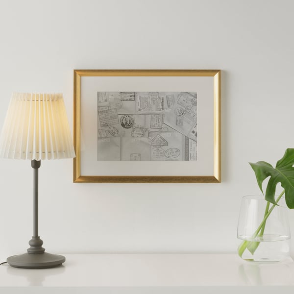 SILVERHÖJDEN Frame, goldcolour, 31x41 cm (12x16") IKEA CA