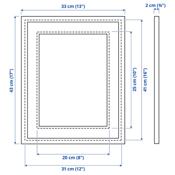 SILVERHÖJDEN Frame, silver color, 12x16 "