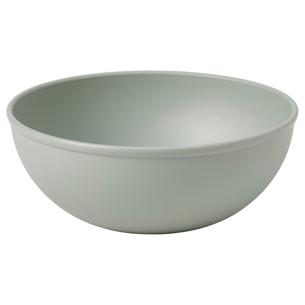SIMKRABBA Bowl, plastic/green-gray, 6 "