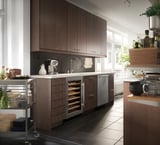 SINARP 2-p door/corner base cabinet set, brown, 13x30 "