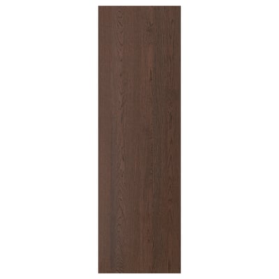 Dark wood SINARP oak veneer panel, sleek rectangular design with modern twist.
