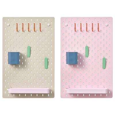 SKÅDIS Pegboard combination, multicolor, 14 ¼x22 "