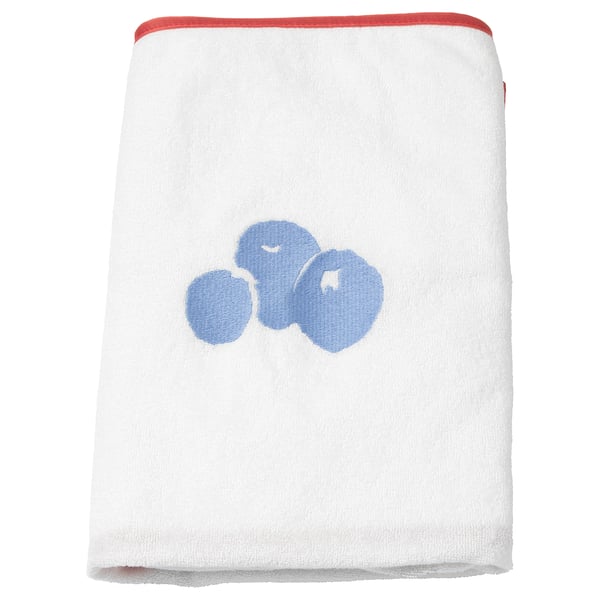 SKÖTSAM Cover for changing pad, blueberry patterned/white, 83x55 cm